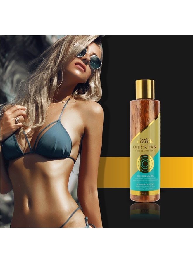 Quick Tan Sunless Tanning Self Tan Dry Oil for Bronze Glowing Skin in Just Hours, 7.2 oz