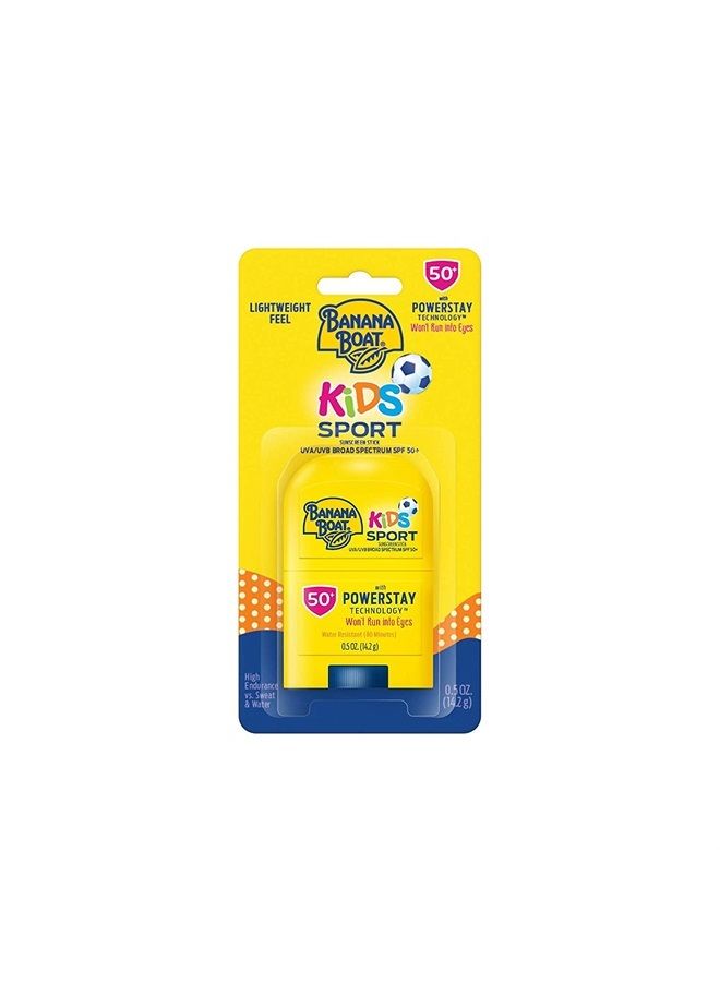 Kids Sport Broad Spectrum Sunscreen Stick with SPF 50, 0.5 Ounce
