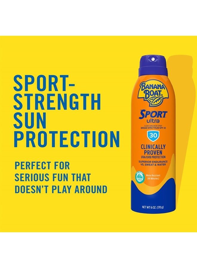 Sport Ultra SPF 30 Sunscreen Spray, 9.5oz | Banana Boat Sunscreen Spray SPF 30, Oxybenzone Free Sunscreen, Spray On Sunscreen, Family Size Sunscreen SPF 30, 9.5oz