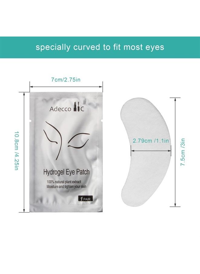 Eyepads Eyelash Extensions Lint Free, 100 Pairs Set Eye Pads for Lash Extensions, Hydrogel Eye Patch DIY False Eyelash Lash Extension Makeup Eye Gel Pad