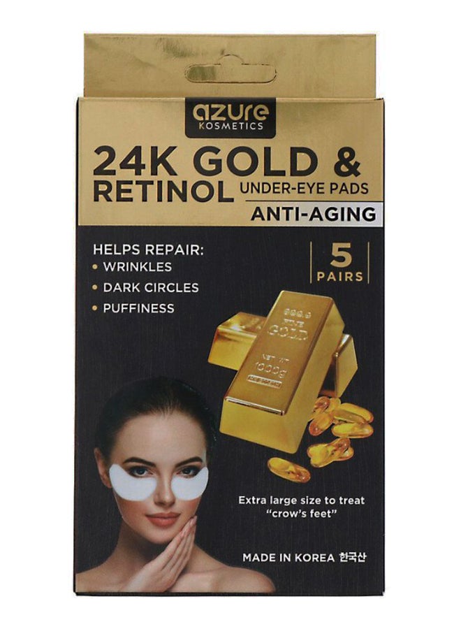 Pair Of 5 24K Gold And Retinol Under-Eye Pads