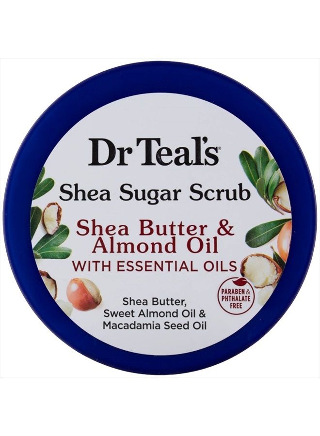Dr. Teal's Shea Sugar Scrub Shea Butter & Almond Oil 19 Ounce Jar