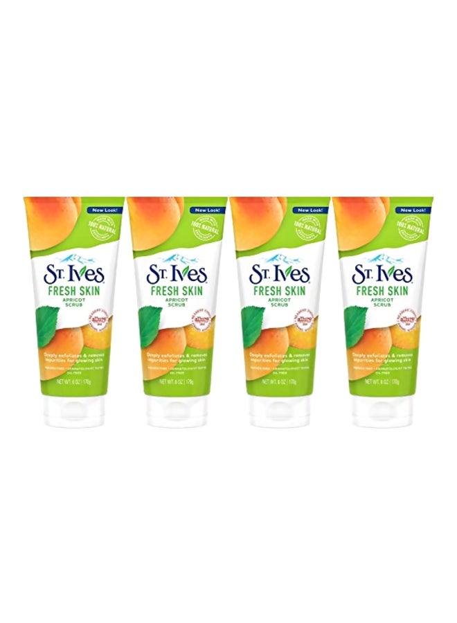 Pack Of 4 Fresh Skin Apricot Scrub