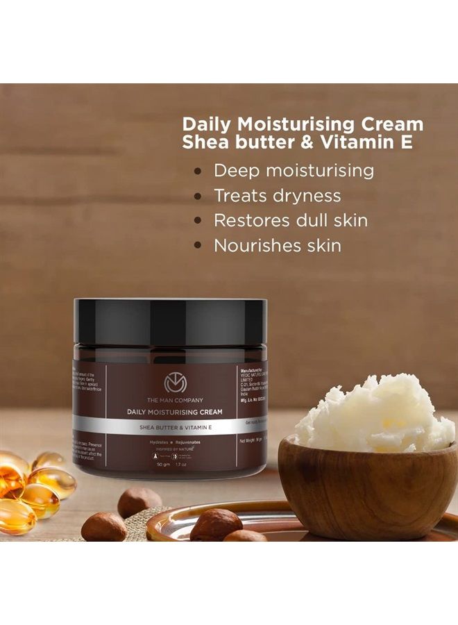 Daily Moisturising Cream With Shea Butter & Vitamin E for Moisturizing & Hydrating | All Skin Types | 50 gm