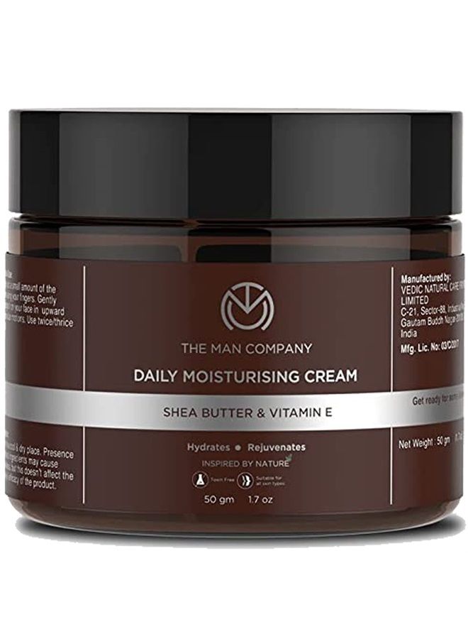 Daily Moisturising Cream With Shea Butter & Vitamin E for Moisturizing & Hydrating | All Skin Types | 50 gm