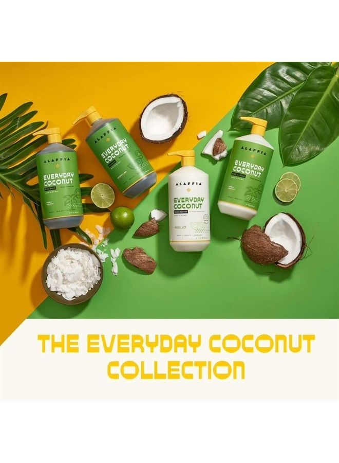 Everyday Coconut Face Cleanser for All Skin Types. Leaves Skin Fresh and Hydrated with Fair Trade Coconut Oil & Neem, Vegan, Cruelty Free, No Parabens, Purely Coconut, 12 Fl Oz