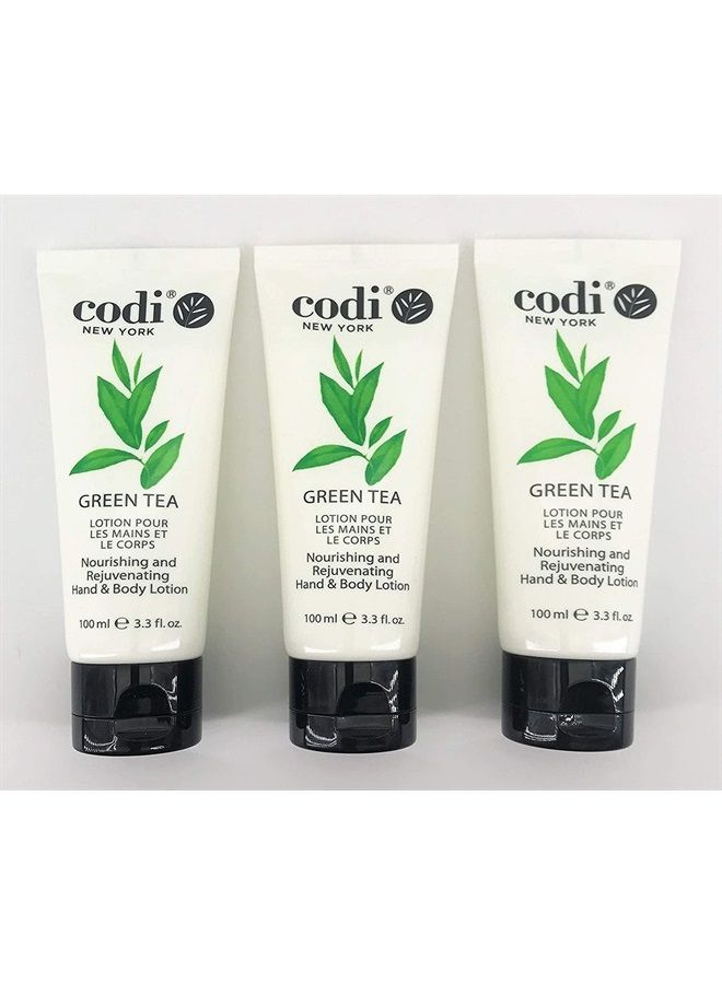 Green Tea Lotion nourishing and rejuvenating HAND & BODY LOTION 3.3 oz - 3 TUBES