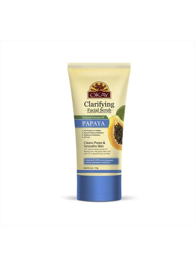 OKAY PAPAYA Facial Scrub 6oz / 170gr