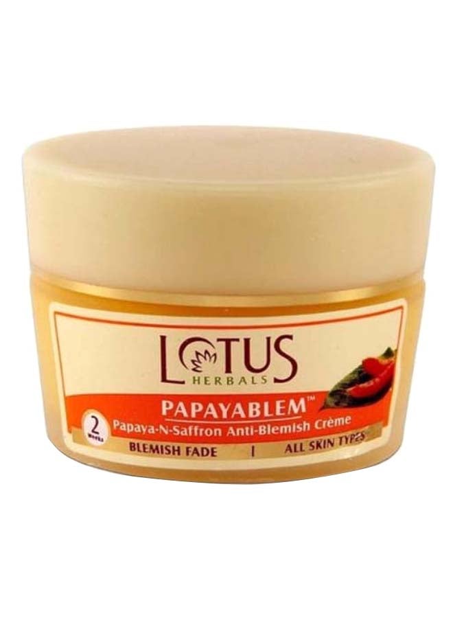 Papayablem Papaya-N-Saffron Anti-Blemish Creme 50grams
