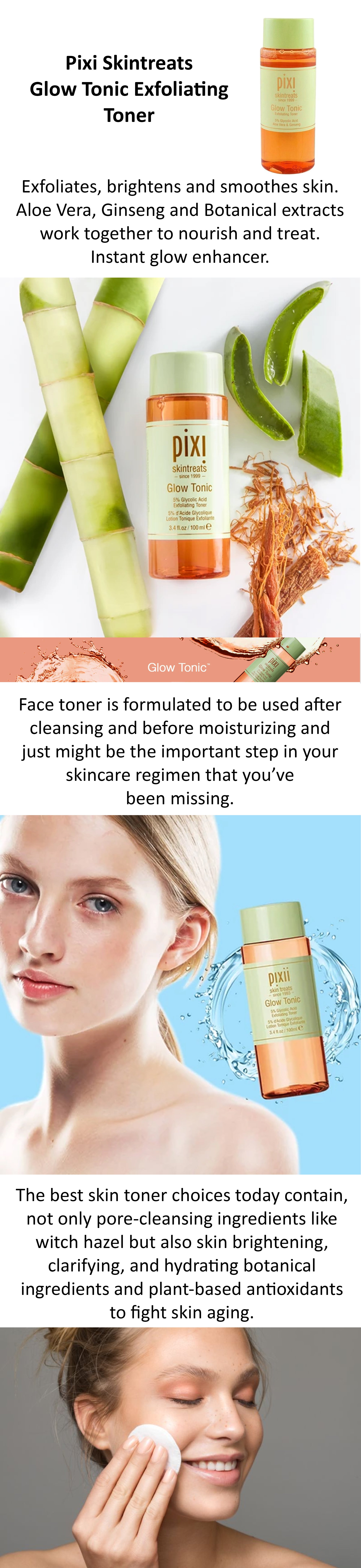 Glow Tonic Exfoliating Toner 5% Glycolic Acid Clear 100ml