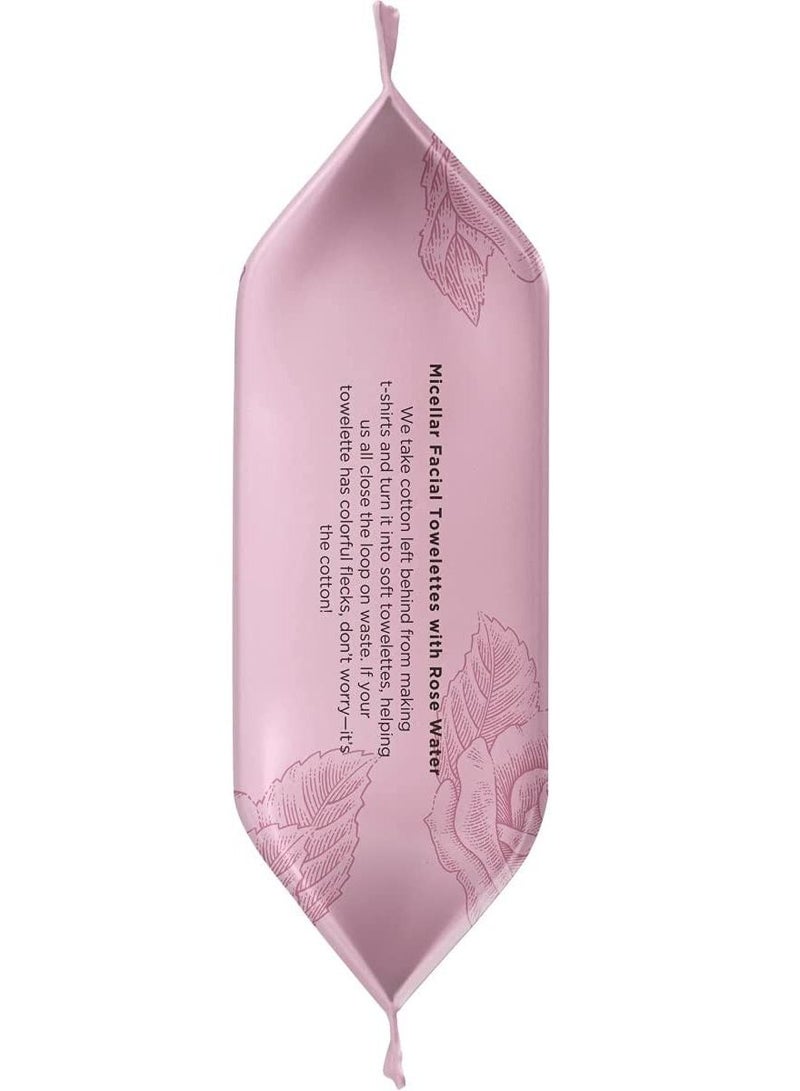 Burt's Bees Facial Cleansing And Makeup Remover Towelettes with Rose Water, 30 Count