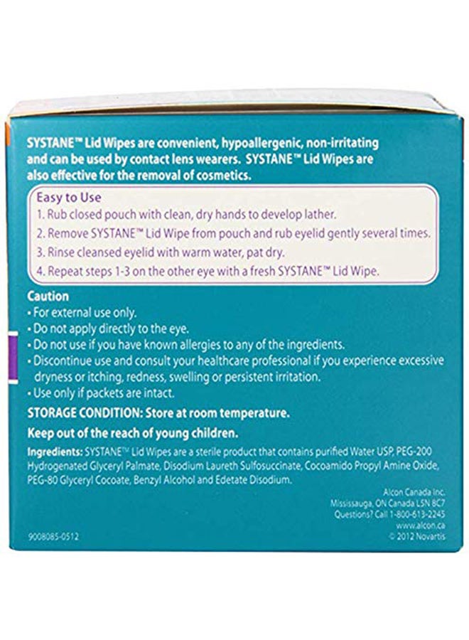 30-Piece Eyelid Cleansing Wipes White