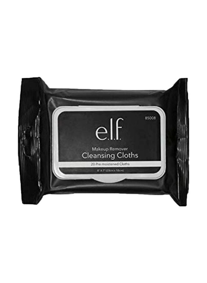 20-Piece Makeup Remover Cleansing Cloths 18x20cm