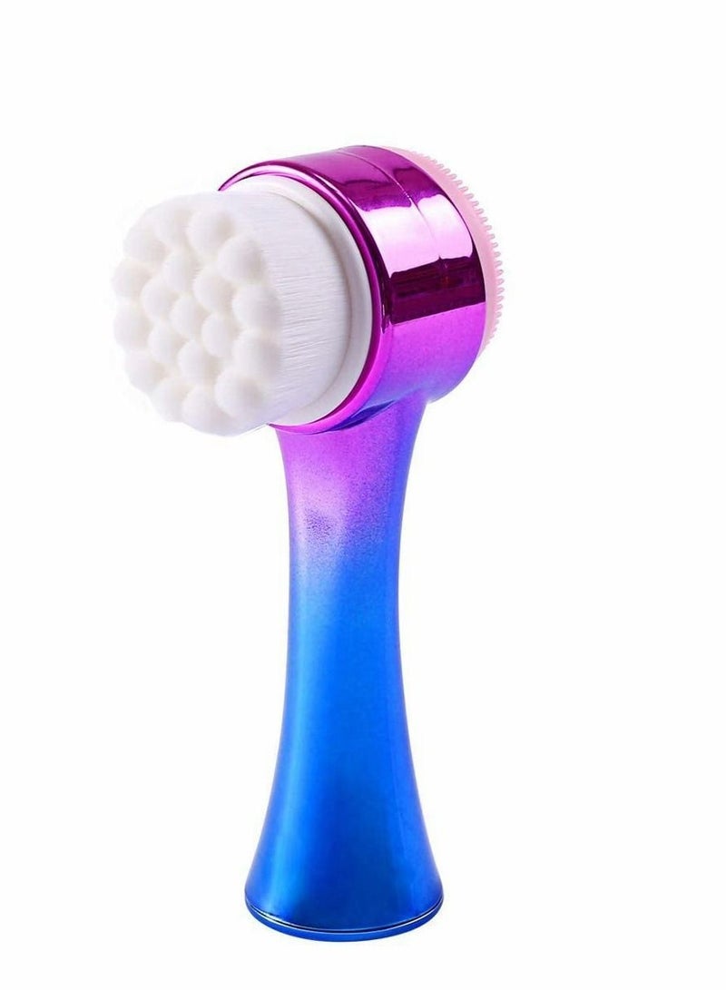 Manual Facial Cleansing Brush - 2 in 1 Face Wash for Gentle Exfoliating, Deep Cleansing, Makeup Removal, Massaging and Removing Blackhead Wash...