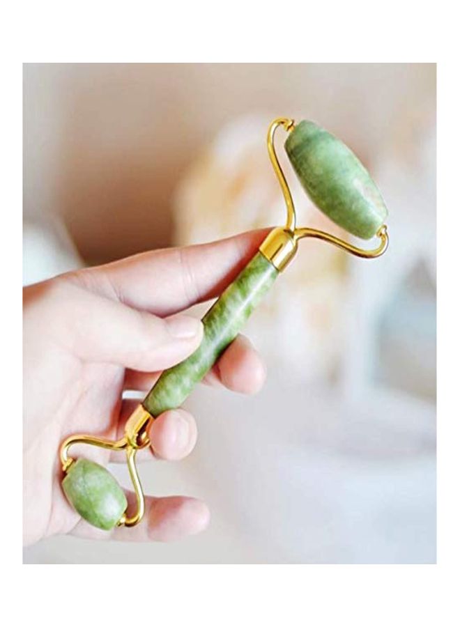 Anti Aging Jade Roller Massage Set Green/Gold