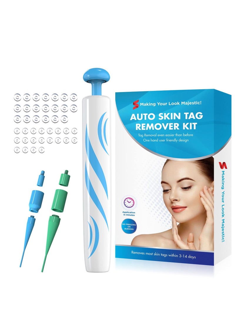 Skin Tag Remover,Painless Skin Tag Remover Pen,Skin Tag Removal Kit Tools with 40 Micro and Regular Skin Tag Bands,Easy Skin Tag Remover Device to Remove 2mm-8mm