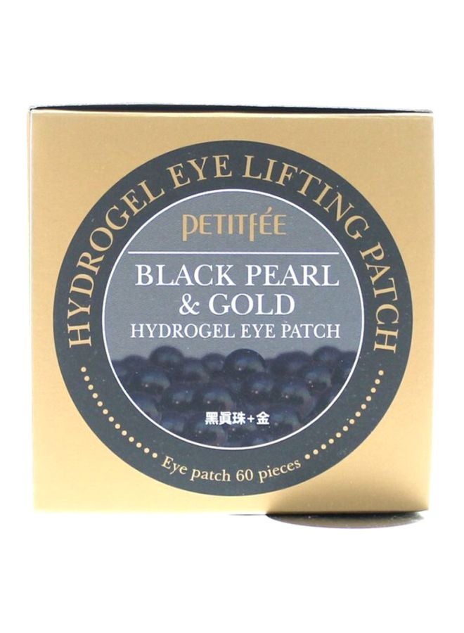 60-Sheet Black Pearl and Gold Hydrogel Eye Patch 1.4grams