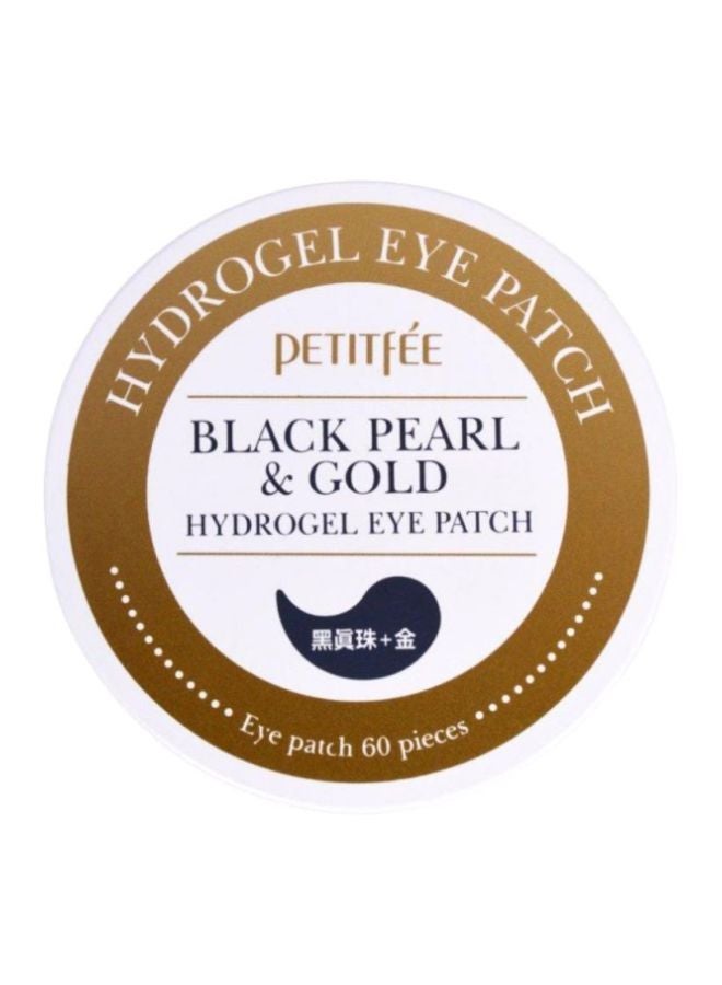 60-Sheet Black Pearl and Gold Hydrogel Eye Patch 1.4grams