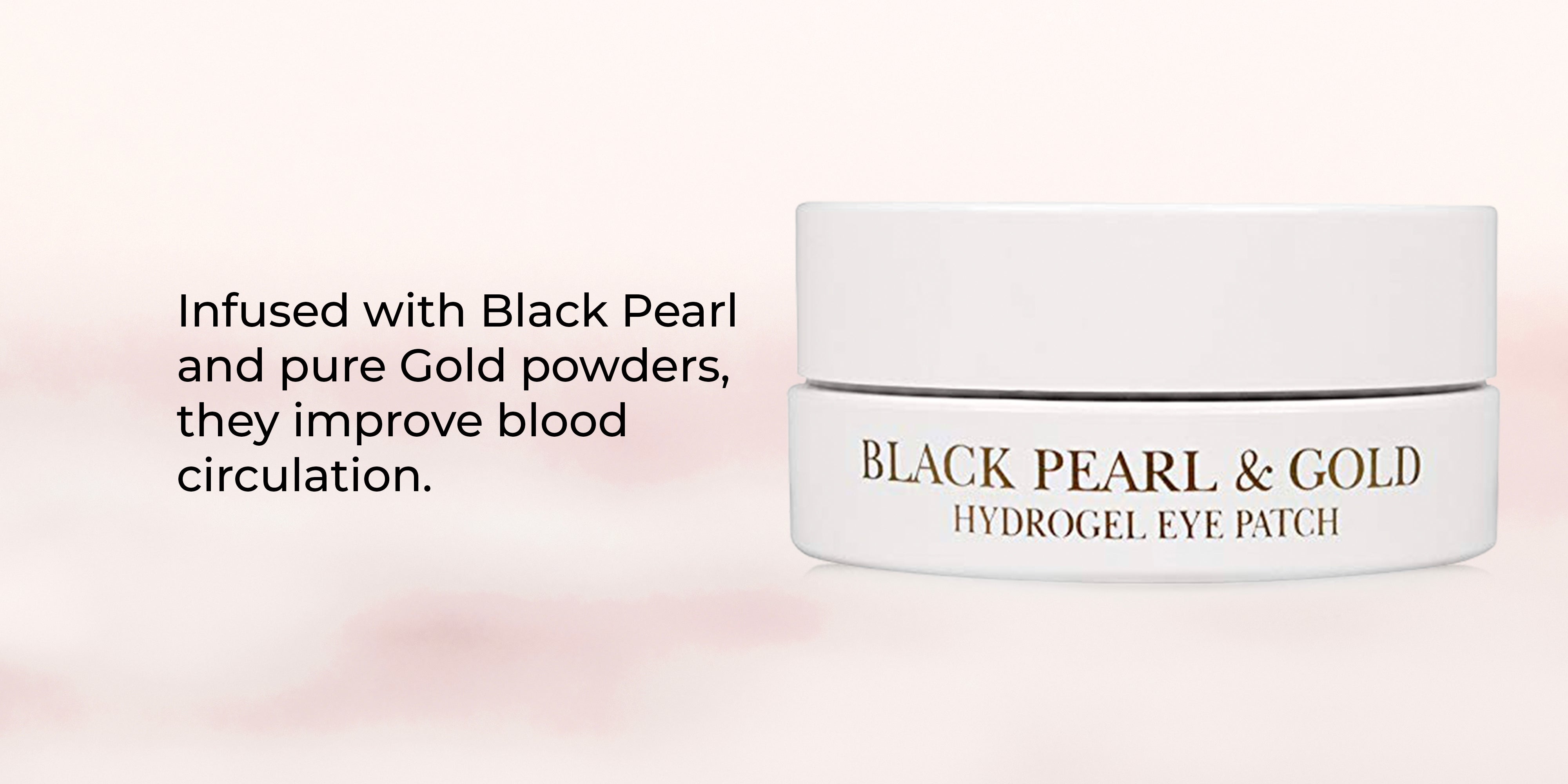 Black Pearl And Gold Hydrogel Eye Patch