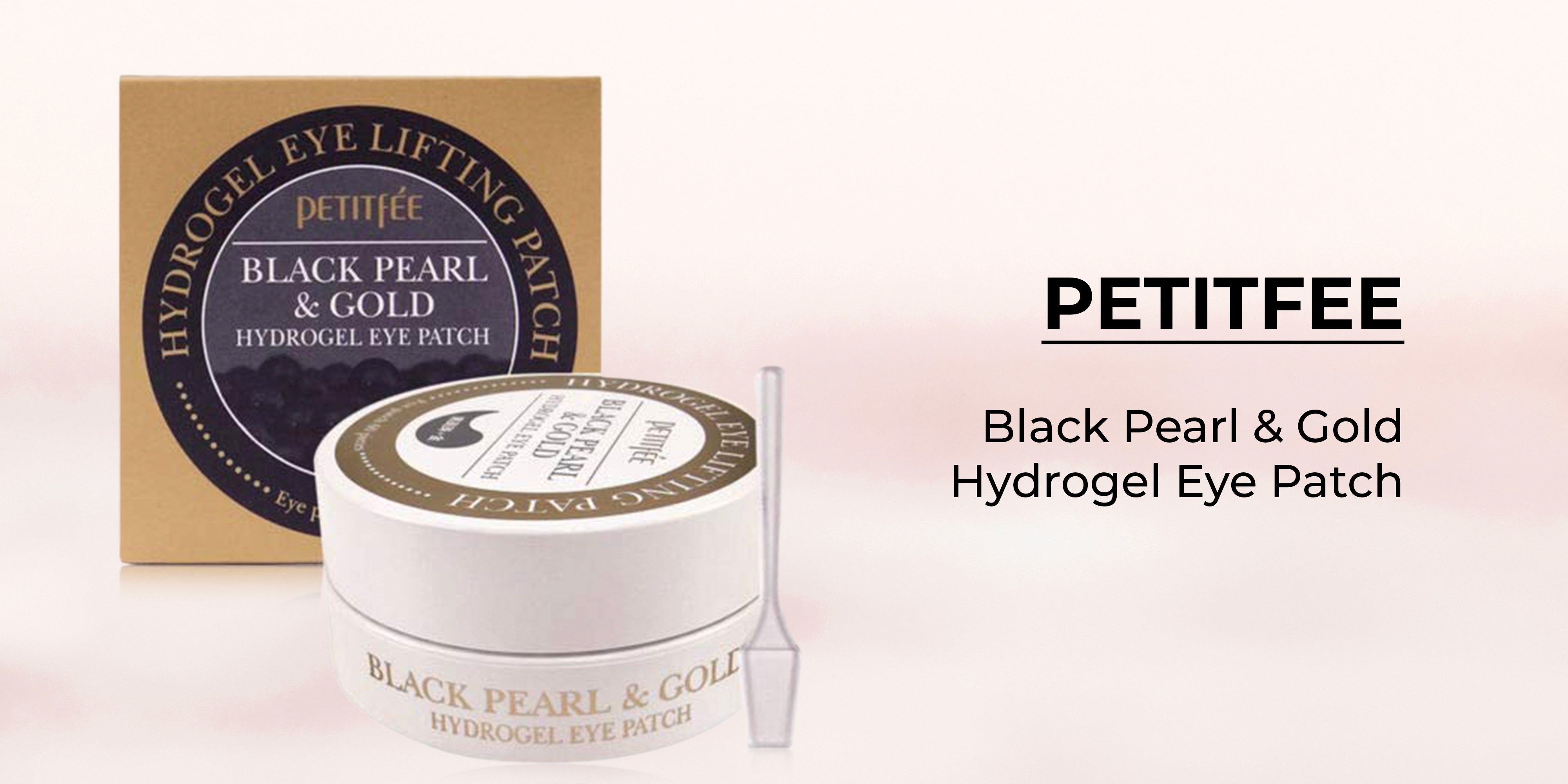 Black Pearl And Gold Hydrogel Eye Patch