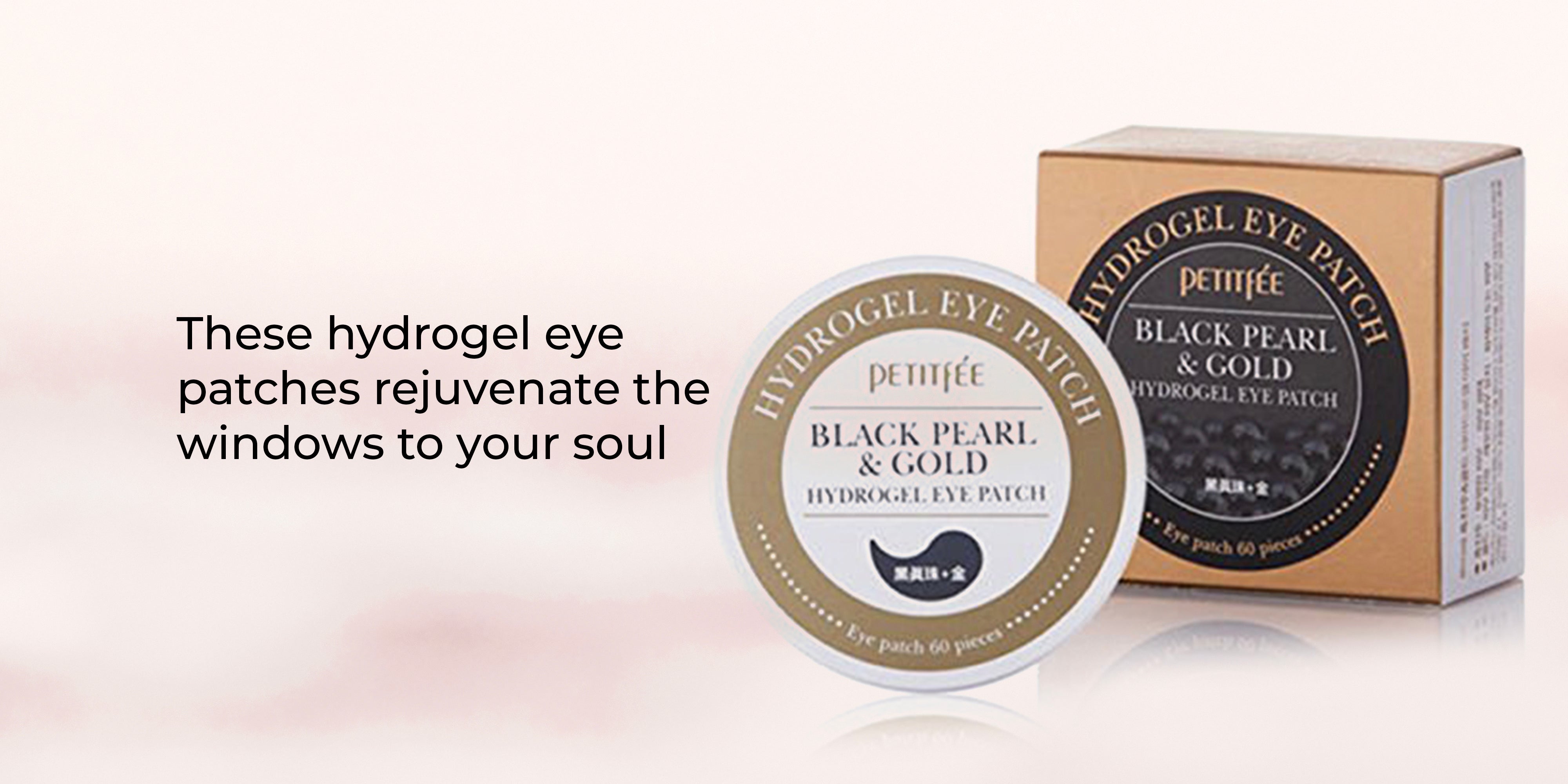 Black Pearl And Gold Hydrogel Eye Patch