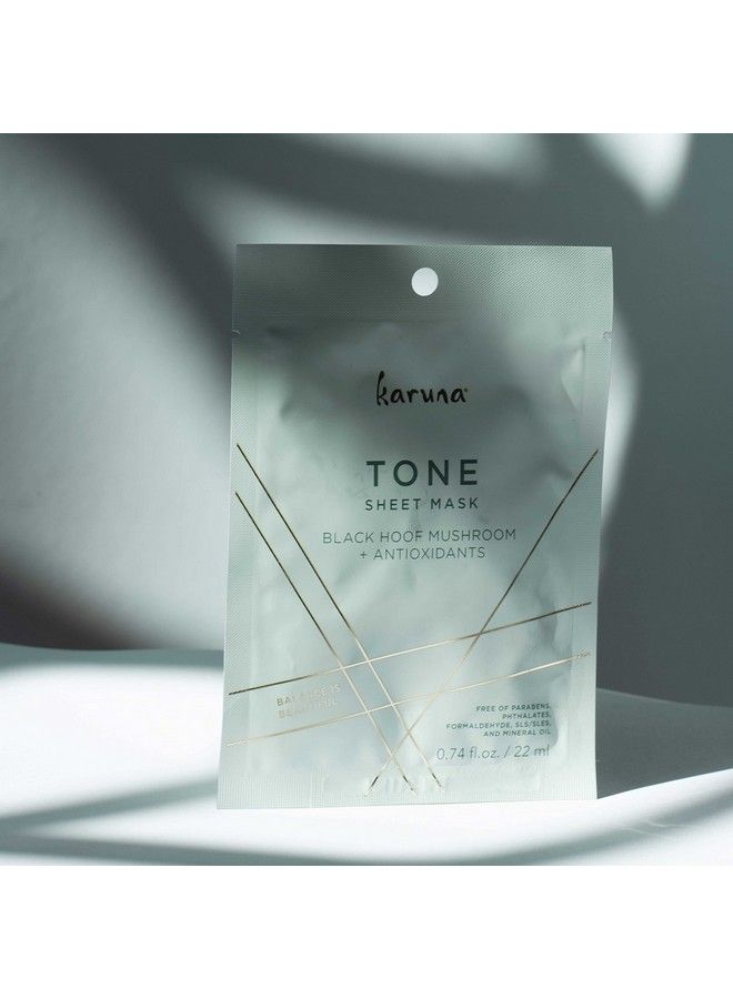 Tone Sheet Mask Hydrating Toner Face Mask Face Toner For Women Anti Aging Face Mask Black Hoof Mushroom Adaptogen To Balance & Protect Skin Improve Tone & Get Rid Of Fine Lines 0.74 Fl.Oz./22 Ml.
