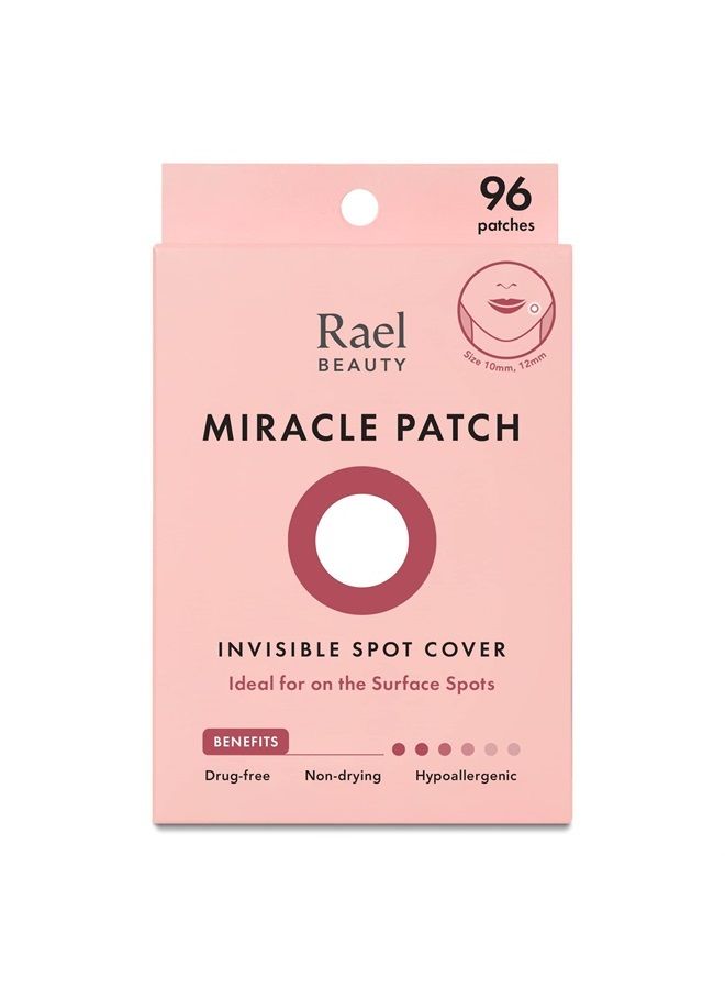 Pimple Patches, Miracle Invisible Spot Cover - Hydrocolloid Acne Pimple Patches for Face, Blemishes and Zits Absorbing Patch, Breakouts Spot Treatment for Skin Care, Facial Stickers, 2 Sizes (96