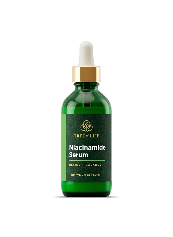 Tree of Life Refining Niacinamide Serum (Vitamin B3) Facial Serum with Hydrating Hyaluronic Acid; Refine & Balance Skin + Minimize Pores, Clean Dermatologist-Tested Skin care, Bonus Size 2 Fl Oz