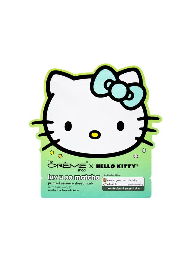 X Hello Kitty Luv U So Matcha Printed Essence Sheet Mask (3 Pack)