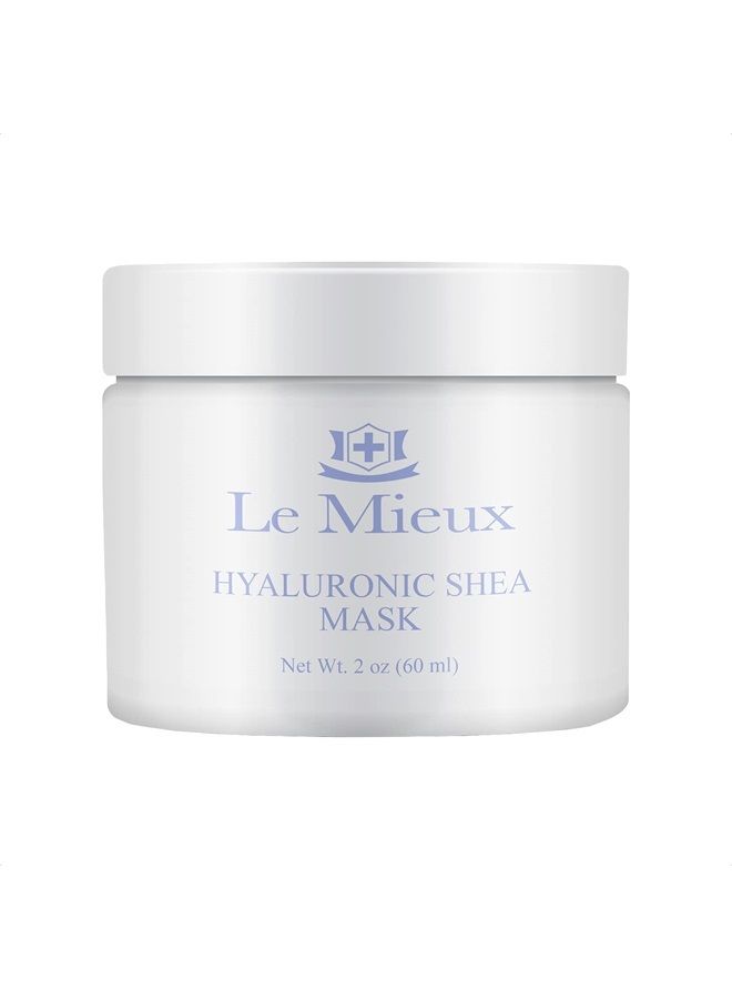 Hyaluronic Shea Mask - Hydrating Cream Mask for Dry & Mature Skin with Shea Butter & Botanical Extracts, Hyaluronic Acid Facial Mask with No Parabens or Sulfates (2 oz / 60 ml)