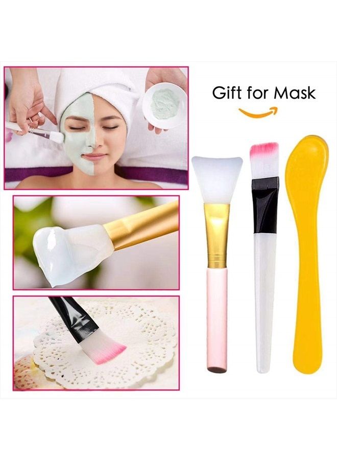 100 pcs Compressed Facial Mask Sheet Beauty DIY Disposable Mask Paper Natural Cotton Skin Care Wrapped Masks Normal Thick，Get a Small Mask Bowl, Mask Brushes and Hair Band Free