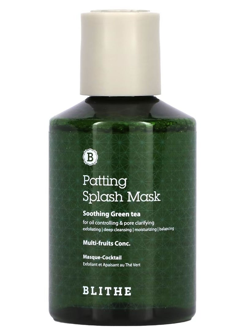 Patting Splash Beauty Mask Soothing & Healing Green Tea 5.07 fl oz 150 ml