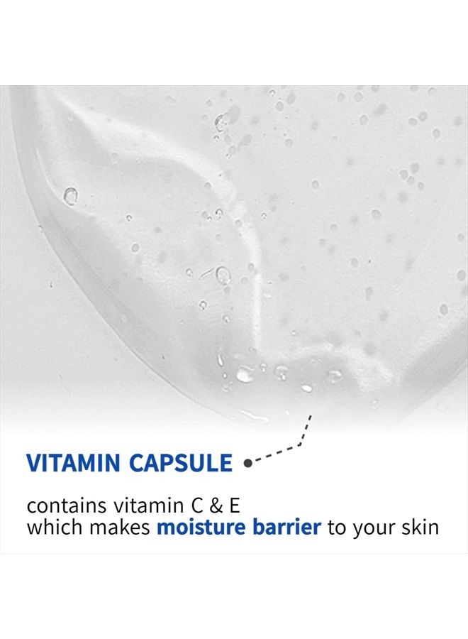 Collagen & Hyaluronic Acid All in one Ampoule - Korean Skin Care, 8.45 Fl. Oz / 250ml, Non Sticky Hydrating Serum with Vitamin Capsule, for Dry, Sensitive Skin, Large Volume, Fast Absorbing