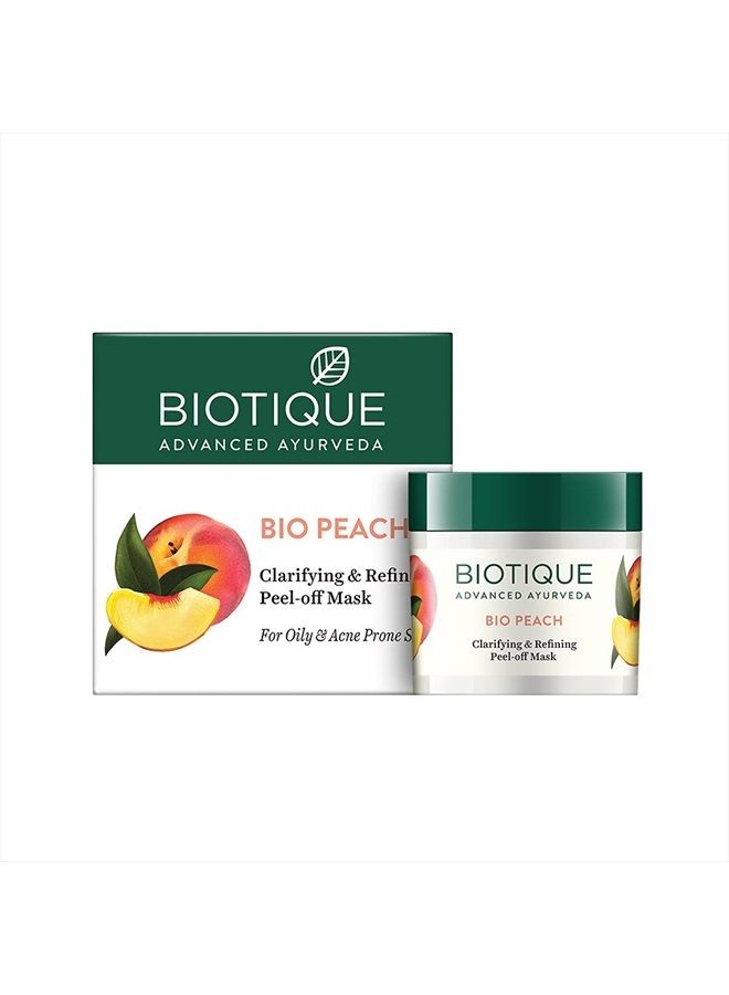 Bio Peach Clarifying and Refining Peel-Off Mask For Oily and Acne Prone Skin, 50 gm