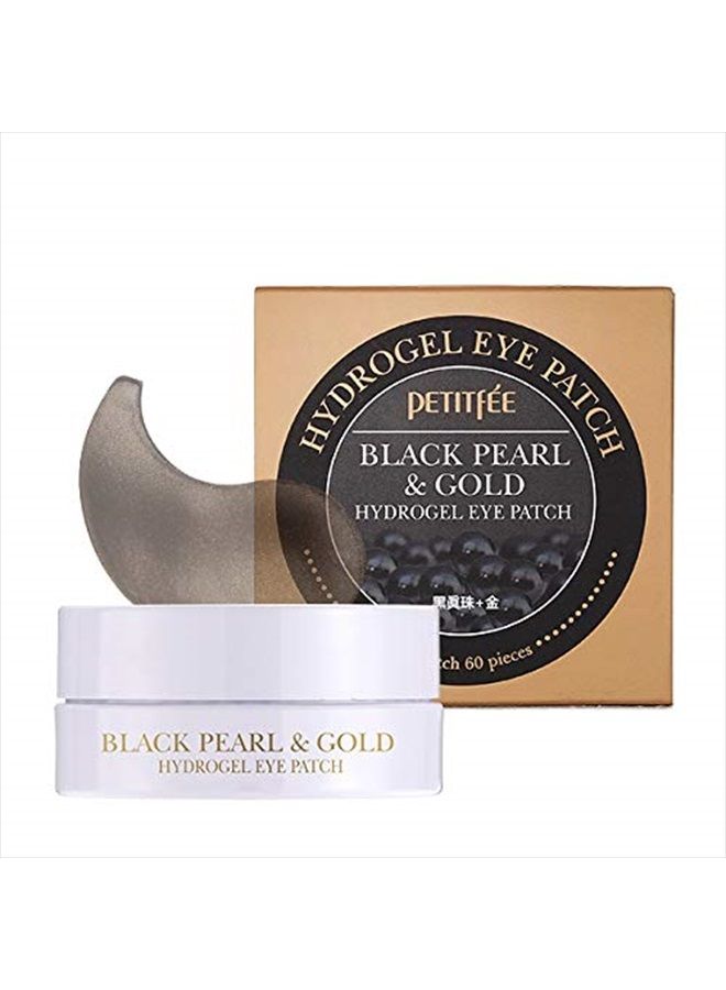 Black Pearl & Gold Hydrogel Eye Patch, 60 Patches, Petitfee