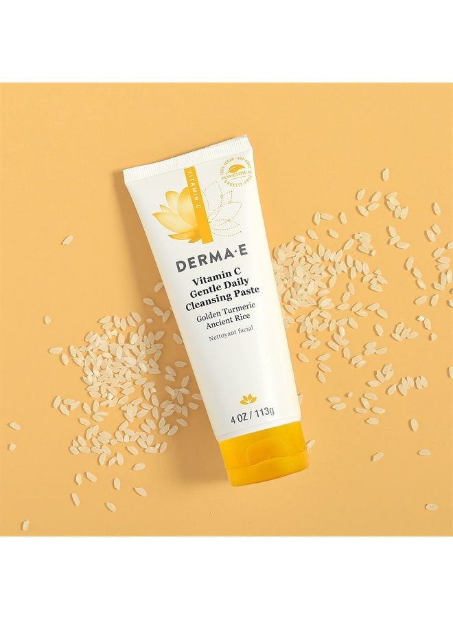 Vitamin C Gentle Daily Cleansing Paste – Vitamin C Face Mask or Cleanser with Turmeric - Facial Mask Brightens & Clarifies, 4.0 Oz