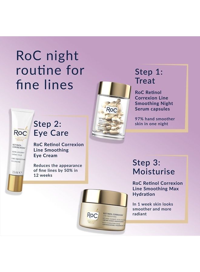 Retinol Correxion Line Smoothing Night Serum Capsules, Daily Anti-Aging Skin Care Treatment for Fine Lines, Dark Spots, Acne Scars, 10 Count