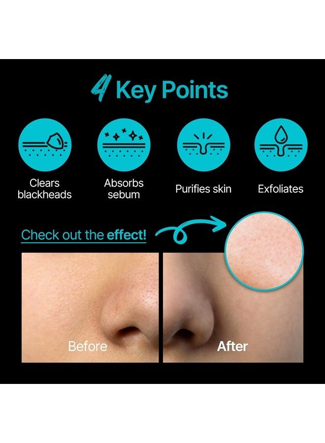 Pore Blackhead One Shot | Sebum and Blackhead Remover Mask | Clay Mask for Blackheads and Pores | Korean Skincare Pore Minimizer & Nose Blackhead Remover | Whitehead Remover (3.53 Fl Oz)