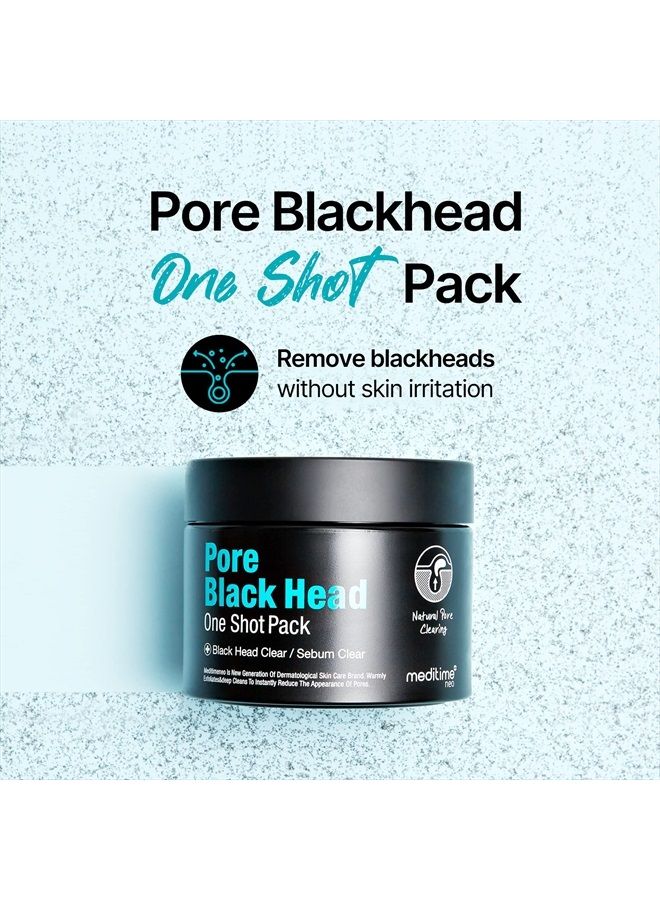 Pore Blackhead One Shot | Sebum and Blackhead Remover Mask | Clay Mask for Blackheads and Pores | Korean Skincare Pore Minimizer & Nose Blackhead Remover | Whitehead Remover (3.53 Fl Oz)