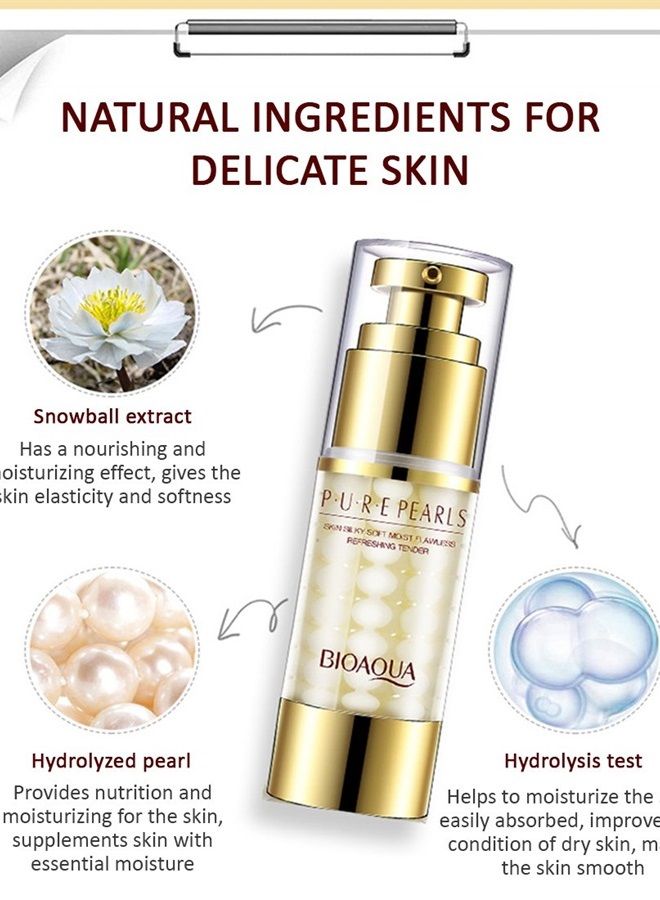 BIOAOUA Pure Pearls Skin Silky Flawless Refreshing Eye Cream Essence Beautiful Moisturized Skin Oil Control 35g