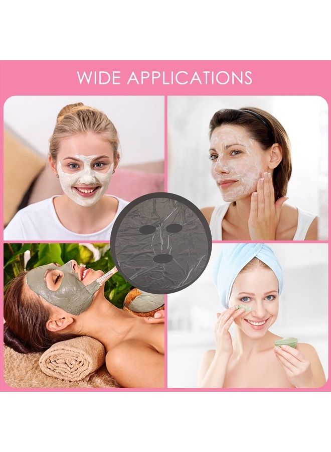 200 Sheets Facial Plastic Mask Disposable Facial Sheet Mask Transparent Face Masks Skincare Preservative Facial Paper Sheet DIY Clear Paper Facial Mask Spa Thin Facial Plastic Wrap Moisture Retention