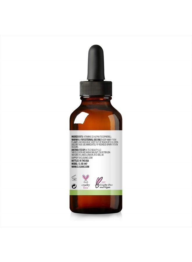 100% Pure Vitamin E Oil for Skin, Hair & Face - 30,000 IU, Non-GMO Verified | Natural D-Alpha Tocopherol