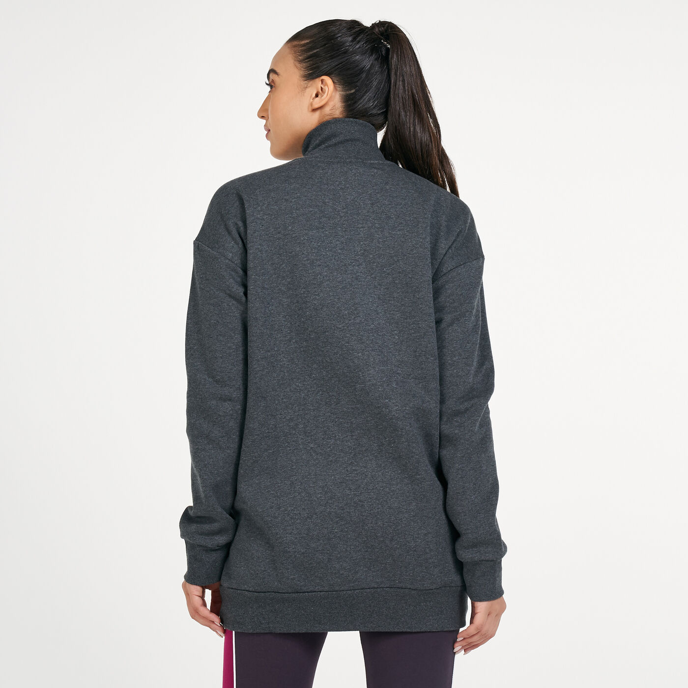 Women's Essentials Comfort Elongated 1/4 Zip Sweatshirt