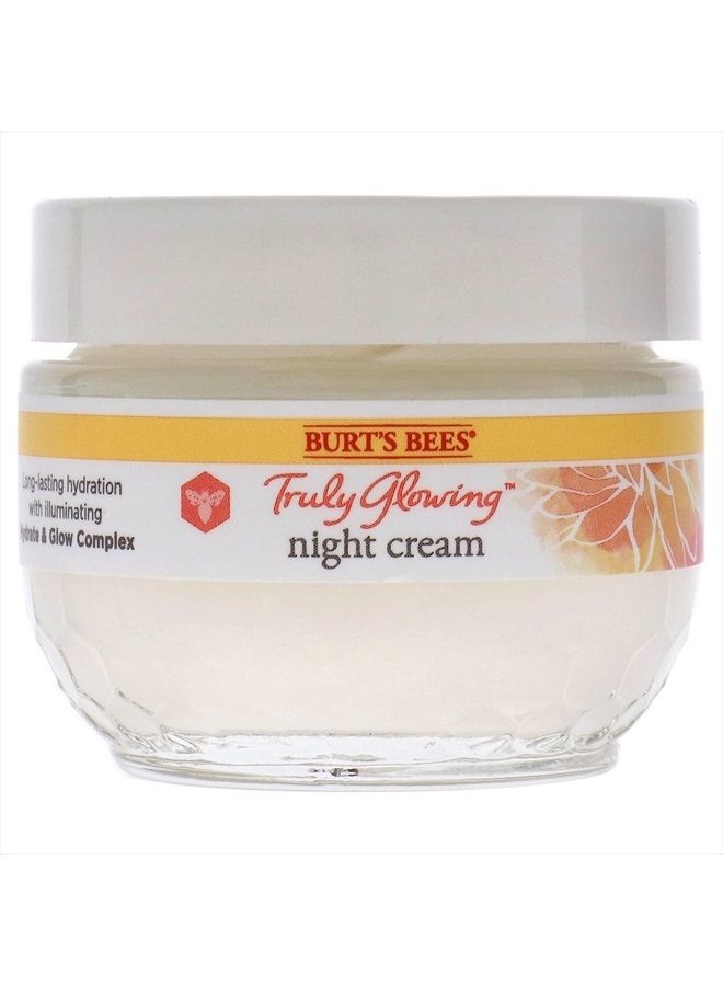 Burts Bees Truly Glowing Night Cream Unisex 1.8 oz, White (I0115908)