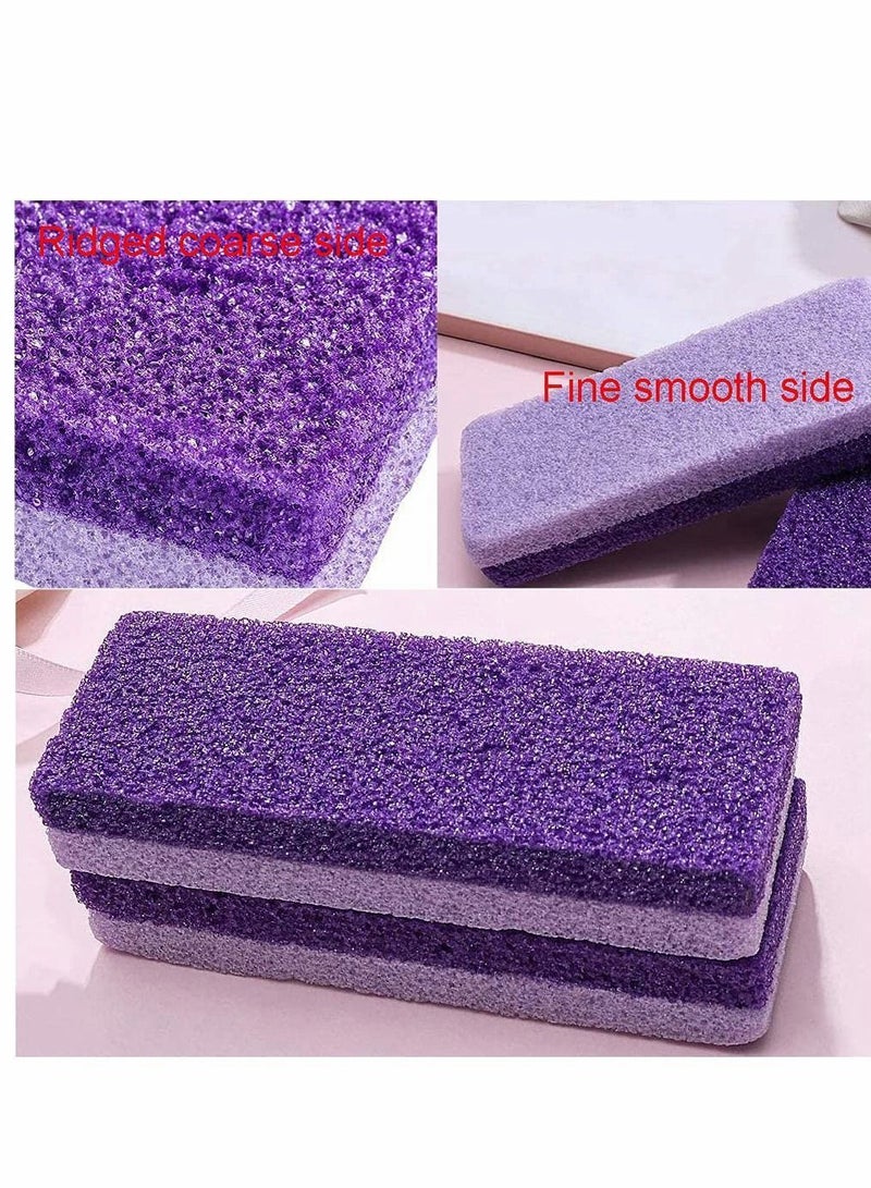 Pu Foot Grinding Stone Pumice Exfoliating Callus Dead Hard Skin Remover File Scrubber Pedicure Care Tool Foam Beauty New Pattern Two-color Stone, 5 Pcs