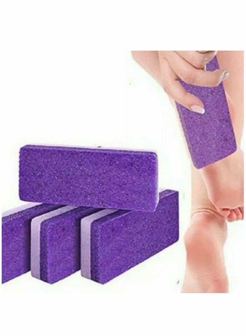 Pu Foot Grinding Stone Pumice Exfoliating Callus Dead Hard Skin Remover File Scrubber Pedicure Care Tool Foam Beauty New Pattern Two-color Stone, 5 Pcs