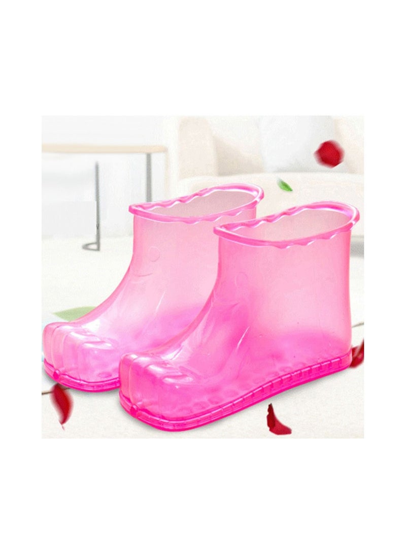 Portable Foot Bath bucket boots for massage and foot care pink