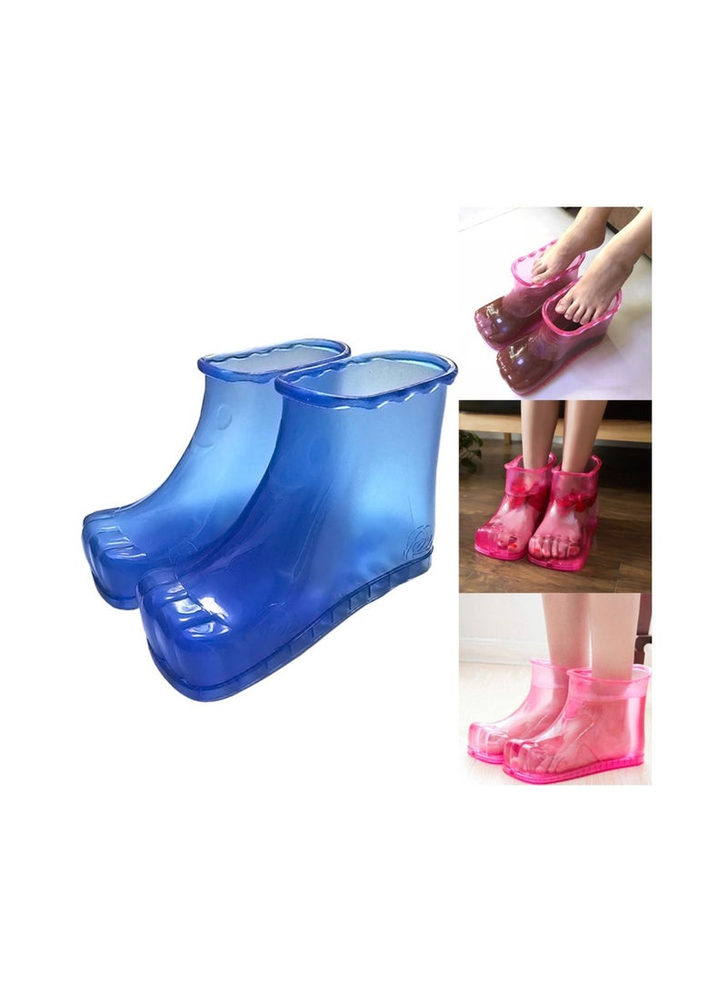 Portable Foot Bath bucket boots for massage and foot care blue