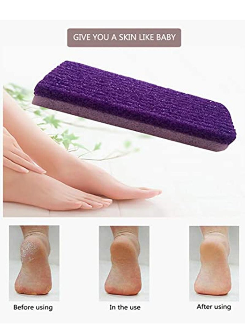 2 in 1 Pumice Stone Foot stone Hard Skin Callus Remover for Feet and Hands Natural File Exfoliation to Remove Dead (Pack of 4)