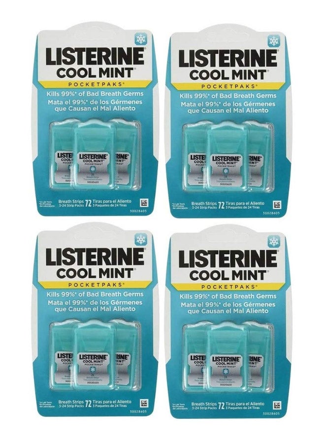 Pack Of 4 Cool Mint Pocketpaks Breath Strip
